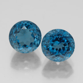 Achetez naturel ct bleue topaze gems, coupe roude, en provenance brésil chez gemselect. en stock, livraison internationale!