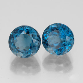 Achetez naturel ct bleue topaze gems, coupe roude, en provenance brésil chez gemselect. en stock, livraison internationale!