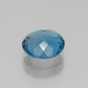 Topaze bleue naturelle coupe roude, 1,41 ct, VS