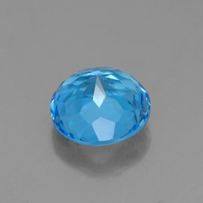 Topaze bleue naturelle coupe roude, 2,01 ct, VVS