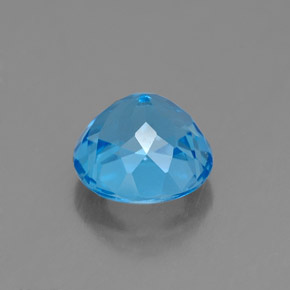 Topaze bleue naturelle coupe roude, 1,95 ct, VVS