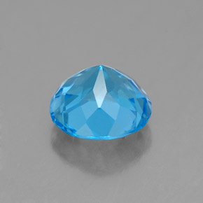 Topaze bleue naturelle coupe roude, 1,97 ct, VS