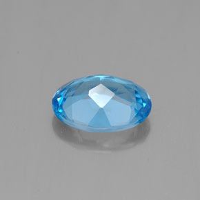 Topaze bleue naturelle coupe ovale, 1,49 ct, VVS
