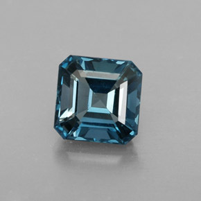 Topaze bleue naturelle taille émeraude, 1,51 ct, VVS-VS