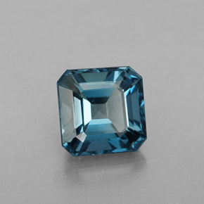Topaze bleue naturelle taille émeraude, 1,51 ct, VVS-VS