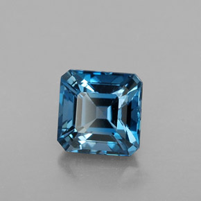 Topaze bleue naturelle taille émeraude, 1,60 ct, VVS-VS