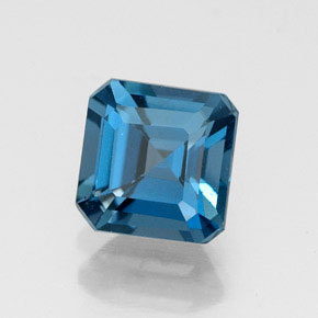 Topaze bleue naturelle taille émeraude, 1,36 ct, VVS