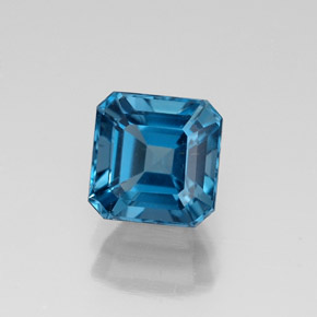 Topaze bleue naturelle taille émeraude, 1,79 ct, VS