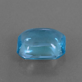 Topaze bleue naturelle taille émeraude, 3,33 ct, transparent