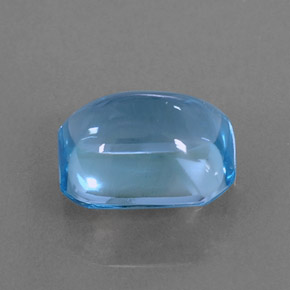 Topaze bleue naturelle taille émeraude, 3,90 ct, transparent
