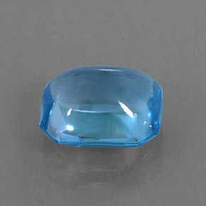Topaze bleue naturelle taille émeraude, 3,45 ct, transparent