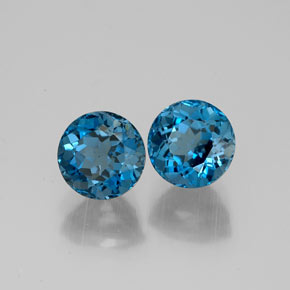 Achetez naturel ct bleue topaze gems, coupe roude, en provenance brésil chez gemselect. en stock, livraison internationale!