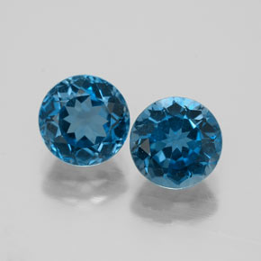 Achetez naturel ct bleue topaze gems, coupe roude, en provenance brésil chez gemselect. en stock, livraison internationale!