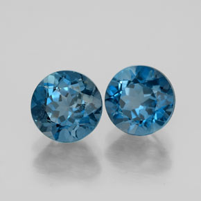 Achetez naturel ct bleue topaze gems, coupe roude, en provenance brésil chez gemselect. en stock, livraison internationale!