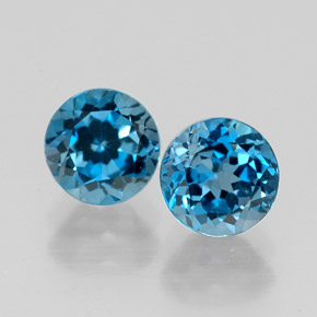 Achetez naturel ct bleue topaze gems, coupe roude, en provenance brésil chez gemselect. en stock, livraison internationale!