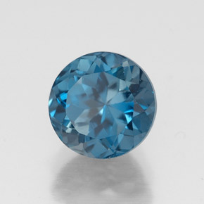 Topaze bleue naturelle coupe roude, 2,14 ct, VS