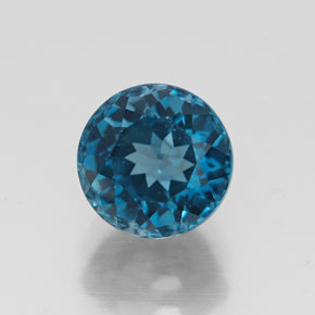 Topaze bleue naturelle coupe roude, 1,98 ct, VVS