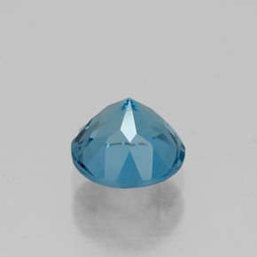 Topaze bleue naturelle coupe roude, 1,12 ct, VVS