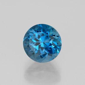 Topaze bleue naturelle coupe roude, 1,98 ct, VVS
