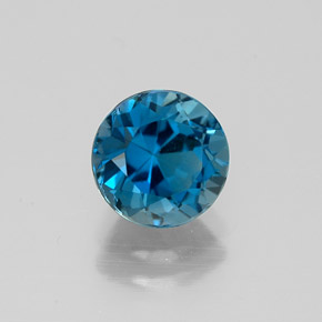 Topaze bleue naturelle coupe roude, 1,68 ct, VS