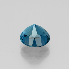Topaze bleue naturelle coupe roude, 1,68 ct, VS
