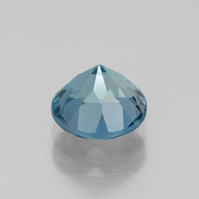 Topaze bleue naturelle coupe roude, 1,60 ct, VVS-VS