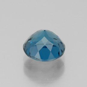 Topaze bleue naturelle coupe roude, 1,85 ct, VVS-VS