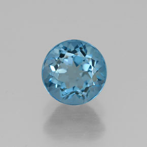 Topaze bleue naturelle coupe roude, 1,11 ct, VS