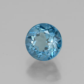 Topaze bleue naturelle coupe roude, 1,11 ct, VS