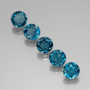 Achetez naturel ct bleue topaze gems, coupe roude, en provenance brésil chez gemselect. en stock, livraison internationale!