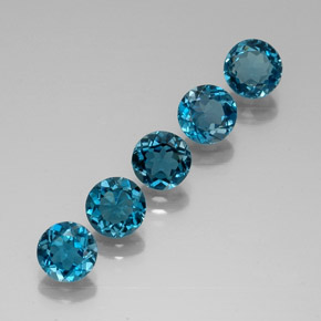 Achetez naturel ct bleue topaze gems, coupe roude, en provenance brésil chez gemselect. en stock, livraison internationale!