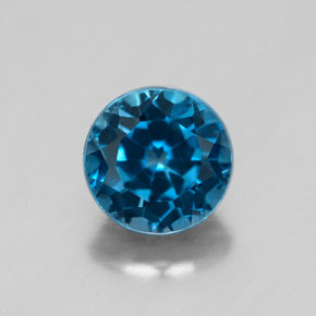 Topaze bleue naturelle coupe roude, 1,81 ct, VVS-VS