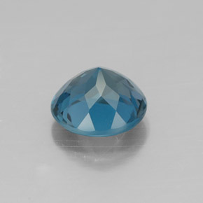 Topaze bleue naturelle coupe roude, 1,55 ct, VVS-VS