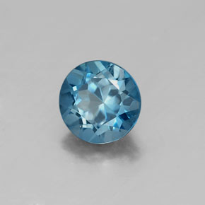 Topaze bleue naturelle coupe roude, 1,06 ct, VVS