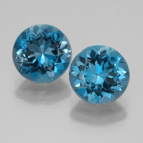 Achetez naturel ct bleue topaze gems, coupe roude, en provenance brésil chez gemselect. en stock, livraison internationale!