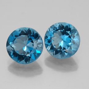 Achetez naturel ct bleue topaze gems, coupe roude, en provenance brésil chez gemselect. en stock, livraison internationale!