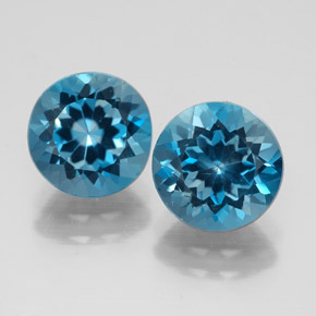 Achetez naturel ct bleue topaze gems, coupe roude, en provenance brésil chez gemselect. en stock, livraison internationale!