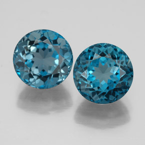 Achetez naturel ct bleue topaze gems, coupe roude, en provenance brésil chez gemselect. en stock, livraison internationale!
