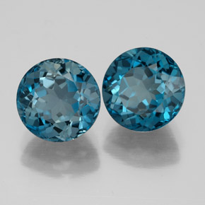 Achetez naturel ct bleue topaze gems, coupe roude, en provenance brésil chez gemselect. en stock, livraison internationale!