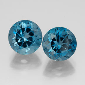 Achetez naturel ct bleue topaze gems, coupe roude, en provenance brésil chez gemselect. en stock, livraison internationale!