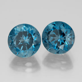 Achetez naturel ct bleue topaze gems, coupe roude, en provenance brésil chez gemselect. en stock, livraison internationale!