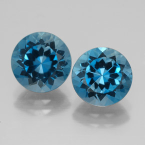 Achetez naturel ct bleue topaze gems, coupe roude, en provenance brésil chez gemselect. en stock, livraison internationale!
