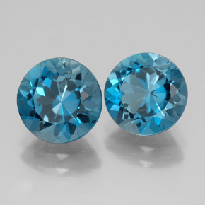 Achetez naturel ct bleue topaze gems, coupe roude, en provenance brésil chez gemselect. en stock, livraison internationale!