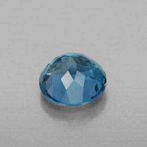 Topaze bleue naturelle coupe roude, 2,60 ct, VVS