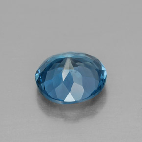 Topaze bleue naturelle coupe roude, 2,38 ct, VVS-VS