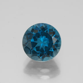 Topaze bleue naturelle coupe roude, 2,72 ct, VVS