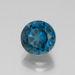 Topaze bleue naturelle coupe roude, 2,72 ct, VVS