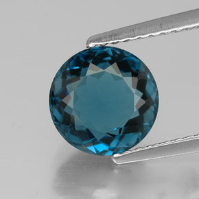 Topaze bleue naturelle coupe roude, 2,51 ct, VVS-VS