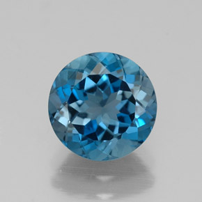 Topaze bleue naturelle coupe roude, 2,23 ct, VVS