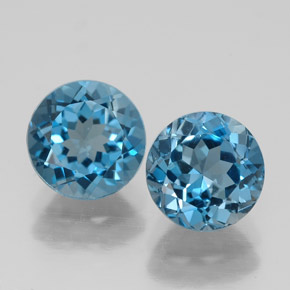 Achetez naturel ct bleue topaze gems, coupe roude, en provenance brésil chez gemselect. en stock, livraison internationale!